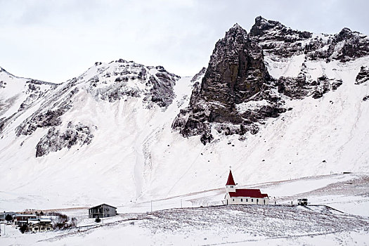 风景,教堂,冰岛