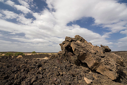 火山岩,地点,靠近,乡村,山,火山,埃塞俄比亚,非洲