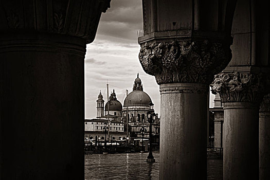 威尼斯,教堂,圣马利亚,行礼,柱子,意大利