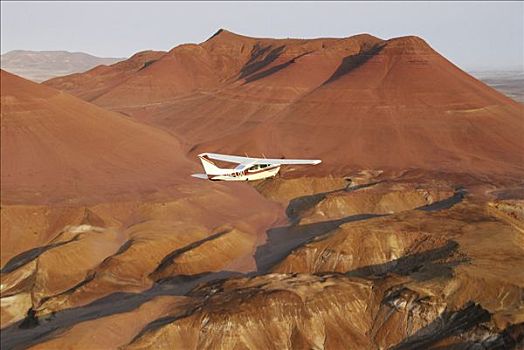 小,飞机,俯视,骷髅海岸,纳米比亚