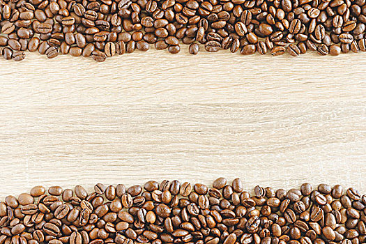 边界,咖啡豆,留白,文字,木质背景
