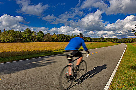 骑自行车,纳齐兹,痕迹,国家,大路,田纳西,美国