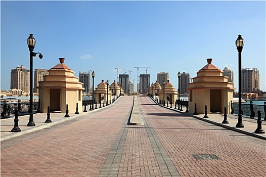 桥,码头,波尔图,阿拉伯,多哈,卡塔尔,中东