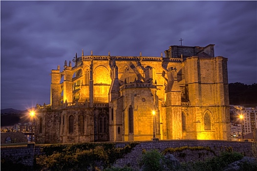 教堂,乌迪亚莱斯堡,坎塔布里亚,西班牙