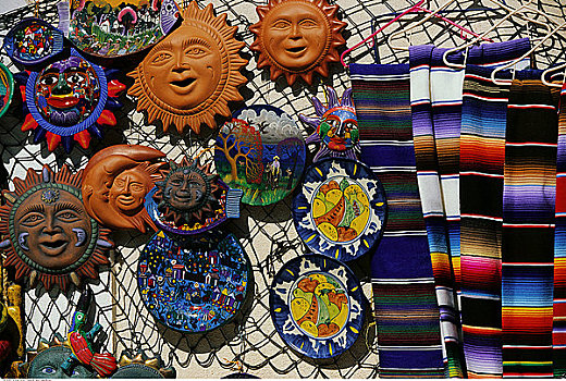 毯子,装饰,出售,卡波圣卢卡斯,墨西哥