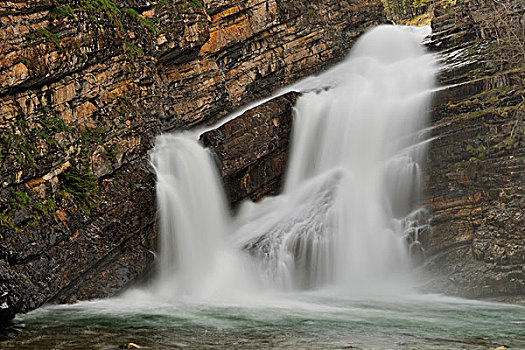 瀑布,瓦特顿湖国家公园,艾伯塔省,加拿大