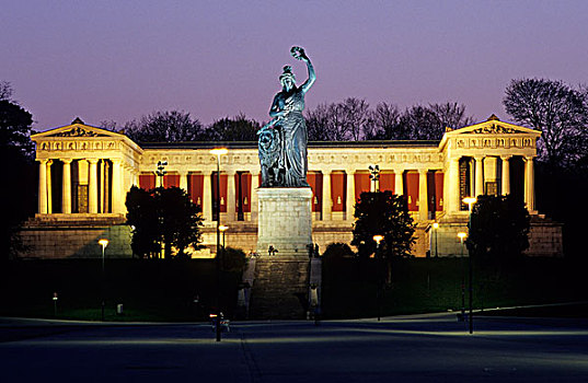 巴伐利亚,雕塑,名人纪念馆,慕尼黑,德国,欧洲