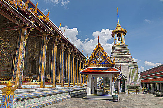 寺庙,翡翠佛,寺院,大皇宫,复杂,曼谷,泰国