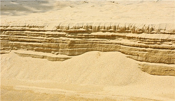 沙子,层次,海滩