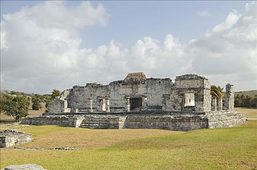 宫殿,建筑,玛雅,考古,挖掘,尤卡坦半岛,墨西哥,中美洲
