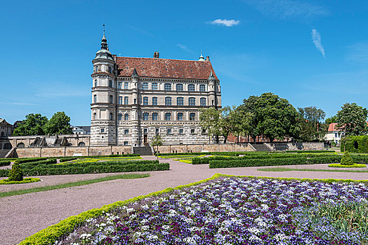 城堡,公园,文艺复兴,建筑,梅克伦堡前波莫瑞州,德国,欧洲