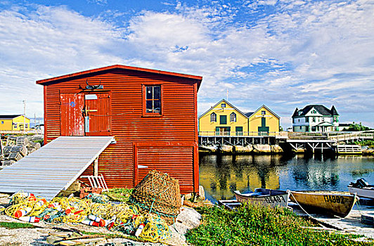 历史,渔村,纽芬兰,加拿大