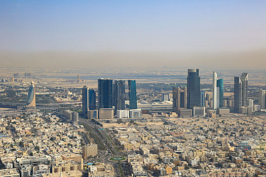 迪拜,世贸中心,市区,航拍