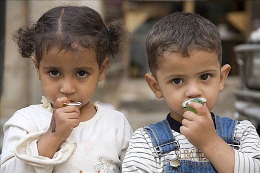 拖拉,婴儿,1-5岁,吮,棒棒糖,也门,中东