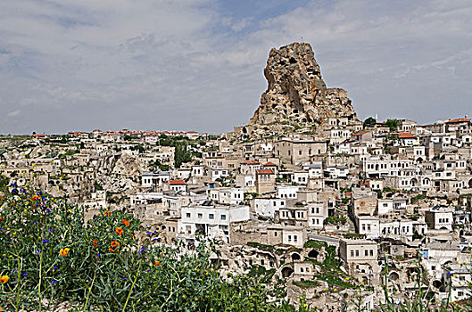 土耳其,卡帕多西亚,石头,城镇