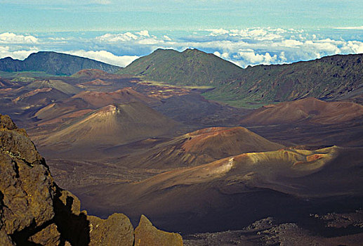 哈雷阿卡拉火山口,哈莱亚卡拉国家公园,毛伊岛,夏威夷,美国