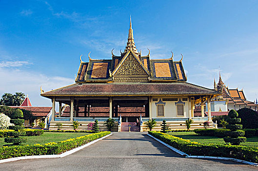 宴会厅,皇宫,金边,柬埔寨,印度支那,东南亚,亚洲