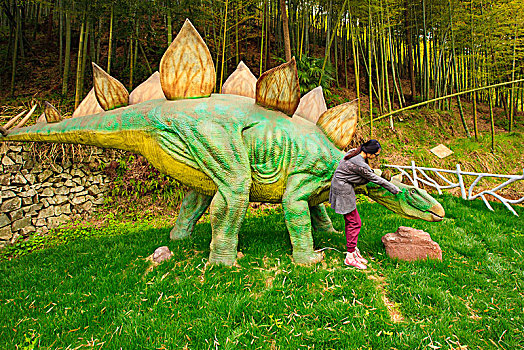 恐龙,雕塑,巨大