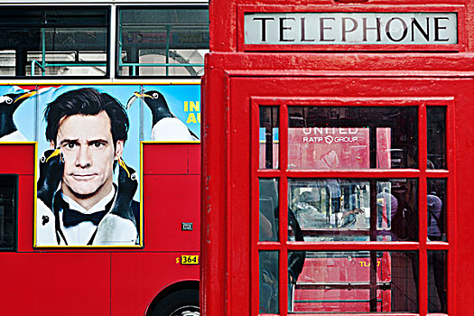 英格兰,伦敦,商场,红色,电话亭,双层巴士