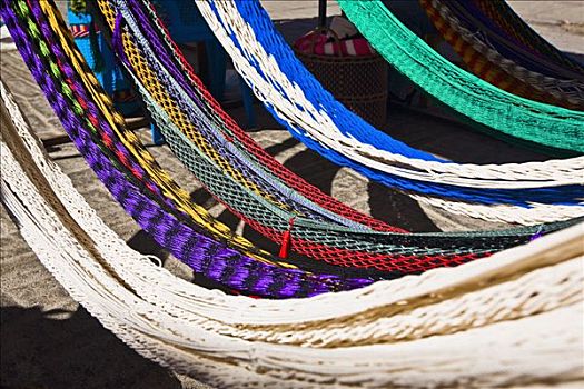 毛织品,悬挂,排列,瓦哈卡州,墨西哥