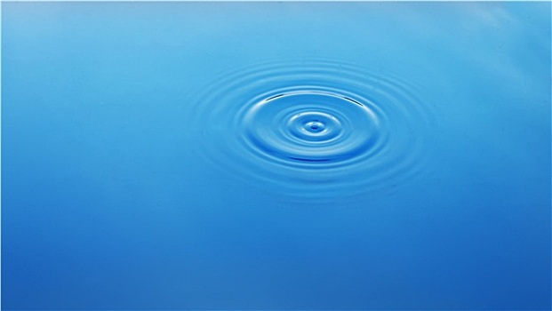波状,圆,水,蓝色,反射