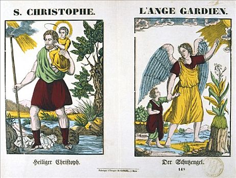 守护天使,19世纪,艺术家