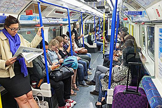 英格兰,伦敦,地铁,乘客