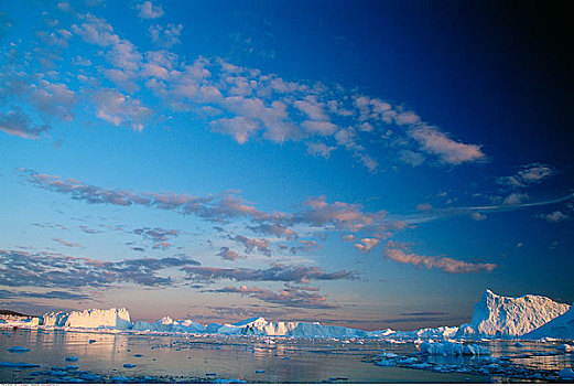 冰山,湾,迪斯科湾,格陵兰