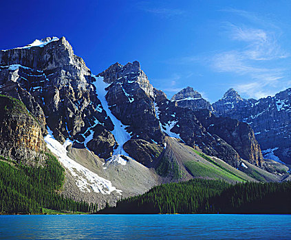 加拿大,艾伯塔省,班芙国家公园,冰碛湖