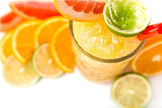 大杯饮料,橙色,柑橘