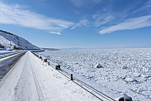 浮冰,北海道,日本