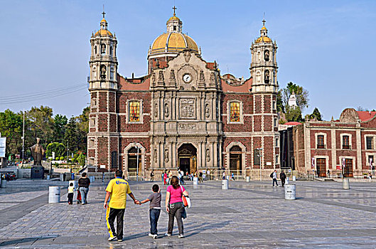 老,大教堂,圣母,瓜达卢佩,墨西哥城,联邦,地区,墨西哥,北美