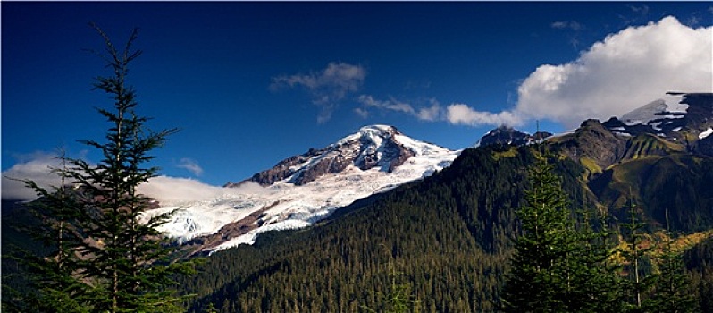 横图,全景,贝克山,山脊,喀斯喀特山脉