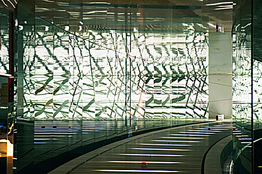 反射,玻璃墙,购物中心,塔,香港