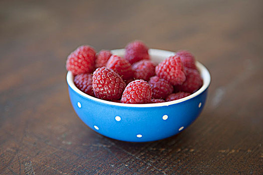 特写,树莓,碗,桌上