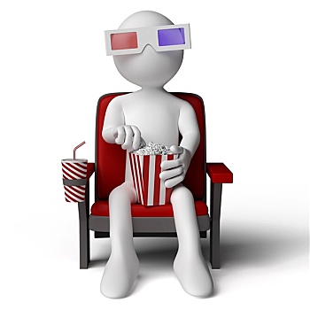 人,坐,扶手椅,电影院