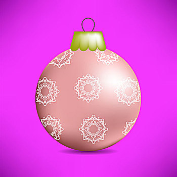 圣诞节,粉色,玻璃球