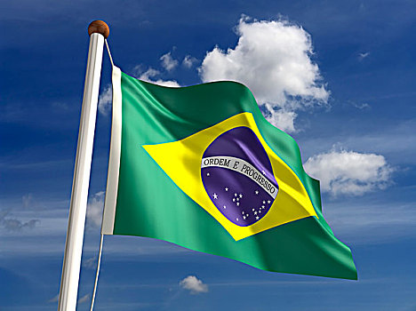巴西国旗,裁剪,小路