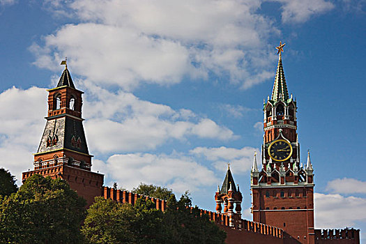 塔,红墙,红场,莫斯科,俄罗斯