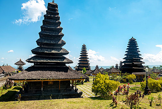塔,庙宇,布撒基寺,巴厘岛,印度尼西亚,亚洲
