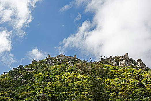 城堡,要塞,自然公园,大,里斯本,区域,葡萄牙,欧洲,辛特拉,地区