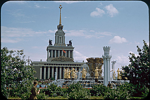 中心,亭子,农业,展示,莫斯科,建筑,喷泉,历史