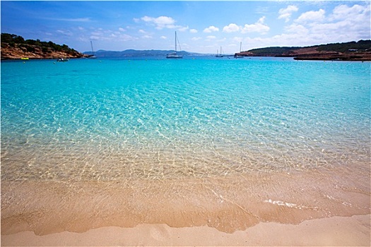 伊比萨岛,海滩,青绿色,地中海