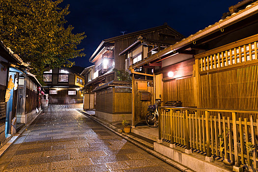 街道,京都,夜晚