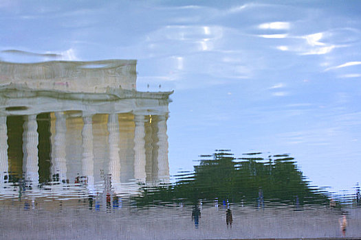 林肯纪念馆,反射,倒影,华盛顿,华盛顿特区,美国