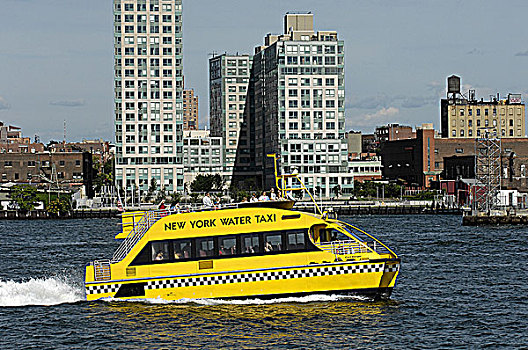 美国,纽约,水上出租车