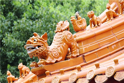 中国寺庙,屋顶