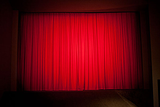 红色,帘,电影院