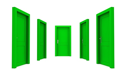 选择,绿色,门
