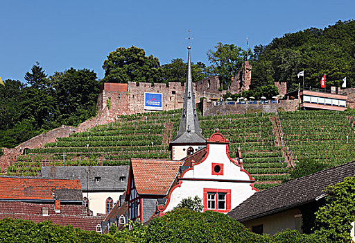 城堡,遗址,弗兰克尼亚,巴伐利亚,德国,欧洲